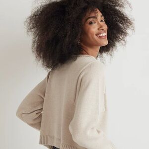 Madewell 100% cotton roll neck sweater linen